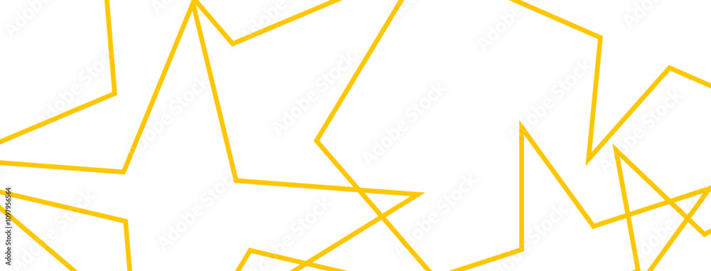 Wall mural abstract simple outline star shape banner background design vector.