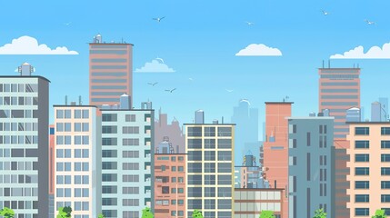 Fototapeta premium High_rise_buildings_in_the_city_under