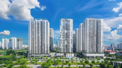 Fototapeta premium High_rise_buildings_in_the_city_under