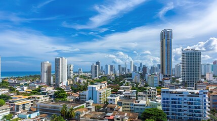 Naklejka premium High_rise_buildings_in_the_city_under