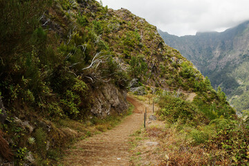 on the trail to Curral das Freiras (The Valley of the Nuns), Madeira, Portugal 