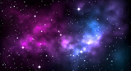 Obraz premium Cosmic Nebula and Stars Background