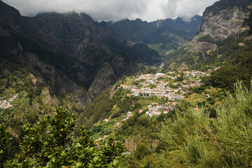 view of Curral das Freiras from the Eira do Serrado Viewpoint (Madeira, Portugal)