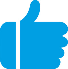 Blue Thumbs Up Icon Graphic