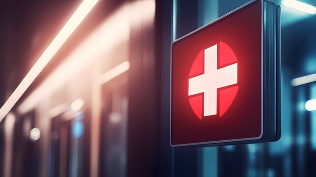 Emergency room entrance with medical staff rushing in, symbolizing urgency and dedication in healthcare, life-saving efforts in action.