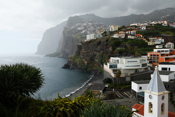 view of Camara de Lobos - historical city of Madeira (Portugal)