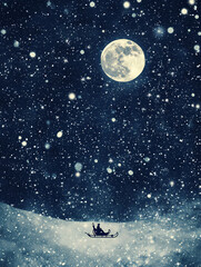 Naklejka premium moon and stars