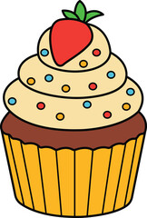 Cup Cake Vector