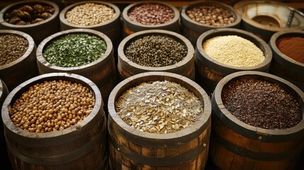 Homebrewing beer with traditional methods, creating craft brews from hops, grains, and yeast