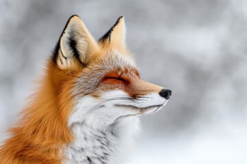Fototapeta premium Fuchs - Red Fox Isolated on White Background in Lateral View