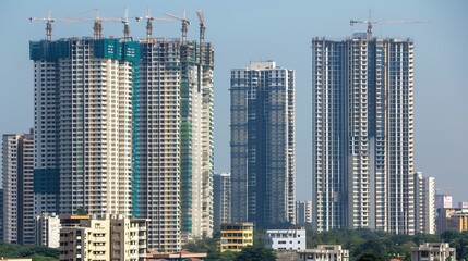 Obraz premium High_rise_buildings_and_towering_skyscrape