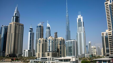 Obraz premium High_rise_buildings_and_towering_skyscrape