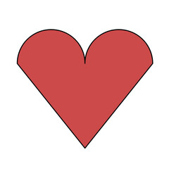 vector illustration of a heart in a minimalist design