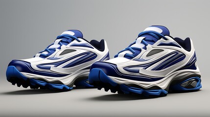 pair of sports shoes isolated on a simple and clean canvas.