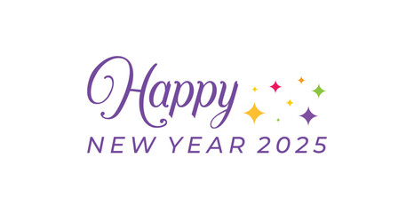 Obraz premium 2025 Happy New Year Logo Design. Modern Hand-drawn creative vector logo design. 2025 New Year Logo.