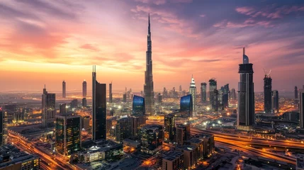 Dubai Skyline at Sunset