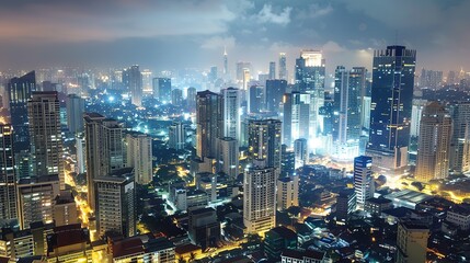 Obraz premium Background_Architecture_City_Night_Scene