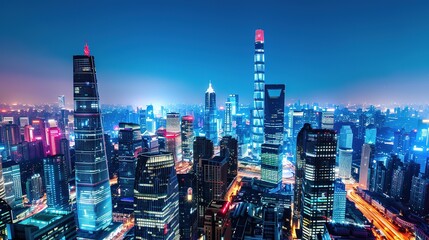 Obraz premium Background_Architecture_City_Night_Scene