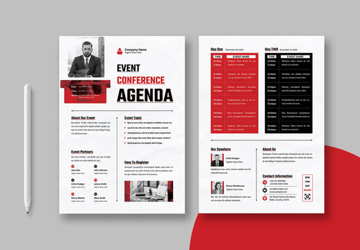 Event Conference Agenda Layout
