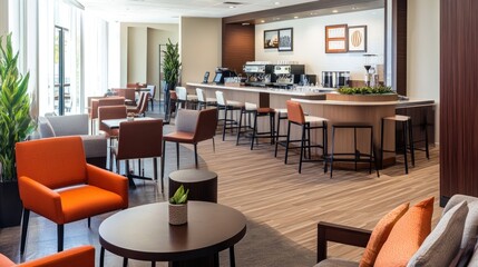 Modern Hotel Lobby Lounge