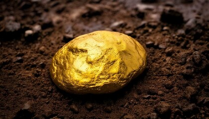 Naklejka premium gold in mud