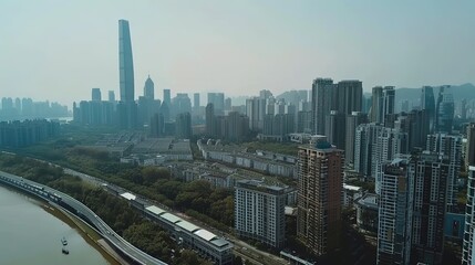Obraz premium Beautiful_skyscrapers_and_other_modern_buildings