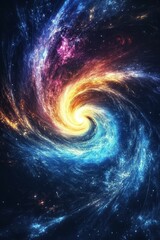 Fototapeta premium Cosmic swirl, vibrant nebula, stellar colors.