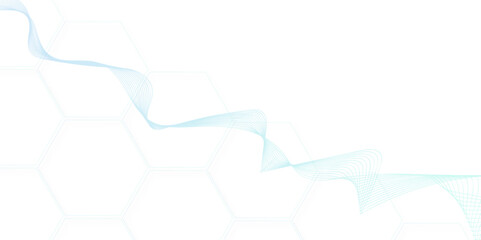  Abstract white hexagon concept background, soft white background. Abstract white and blue color, modern design background with geometric shape. Vector illustration.