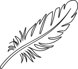 Obraz premium Feather of a bird illustration