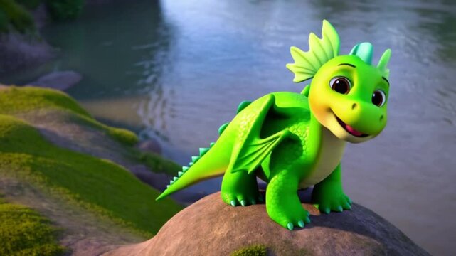 green iguana on a branch