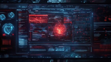 Obraz premium Futuristic digital interface.