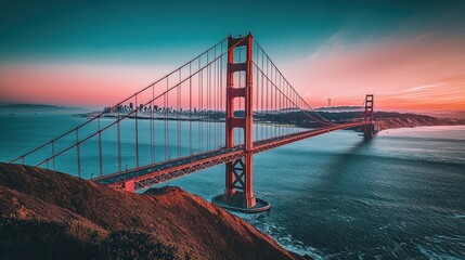 Fototapeta premium Golden Gate Bridge at Sunset