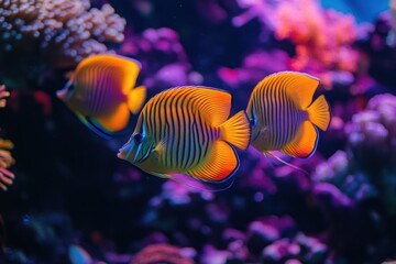 Obraz premium Vibrant Tropical Fish in a Coral Reef