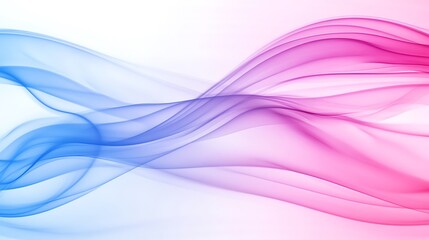 Fototapeta premium Abstract waves in blue and pink, creating a smooth, flowing design for backgrounds or graphics.