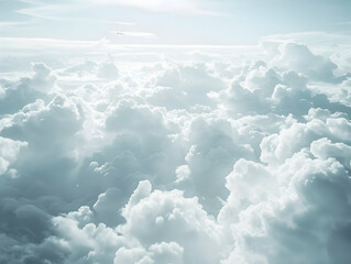 Fototapeta premium Clear sky background, cloudy light blue sky texture. Background for banner, backdrop or texture for 3D mapping, Sky blue background
