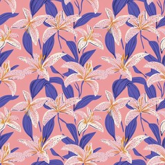 Lily flower pattern