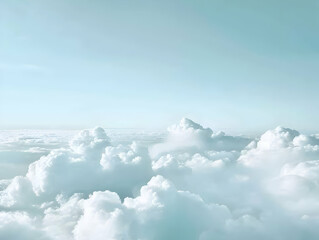 Fototapeta premium Clear sky background, cloudy light blue sky texture. Background for banner, backdrop or texture for 3D mapping, Sky blue background