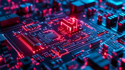 Fototapeta premium History and Evolution of Neon Circuitry 