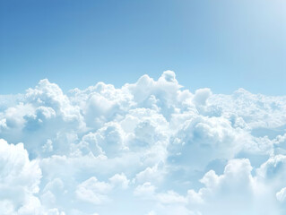 Clear sky background, cloudy light blue sky texture. Background for banner, backdrop or texture for 3D mapping, Sky blue background