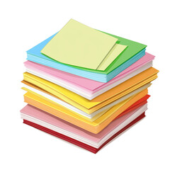 Colorful Stack of Sticky Notes for Organization