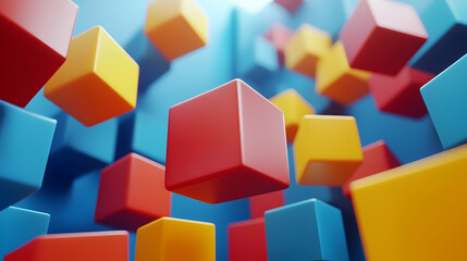 Obraz premium Vibrant 3D Cube Abstract Background