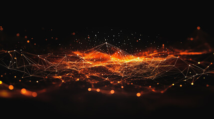 Abstract digital background electromagnetic wave background Innovation digital wave background information technology background The background is the background. gradient wave digital wave banner