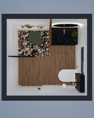 Bathroom Interior Design with Realistic Reander
