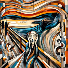 The Scream A Cubist Perspective