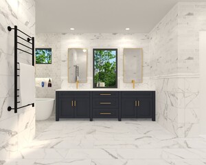 Bathroom Interior Design with Realistic Reander
