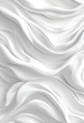 Obraz premium Abstract background image of white wavy lines, creating a soft and flowing texture Smooth wavy lines forming a continuous abstract geometric pattern 