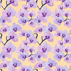 Obraz premium Orchid flower pattern