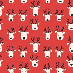 Obraz premium Christmas Reindeer pattern