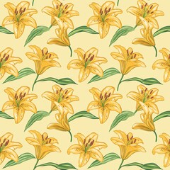 Lily flower pattern