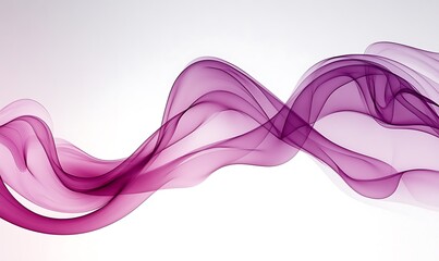 Fototapeta premium Abstract flowing waves in shades of purple on a light background.